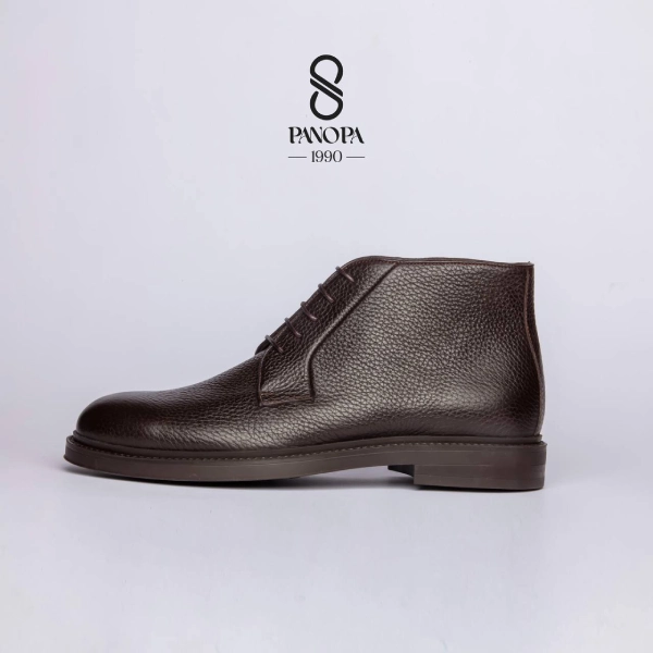 کفش بوت مردانه چرم روزمره کد 052