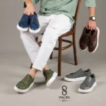 کفش ونس مردانه چرم جیر کد 017